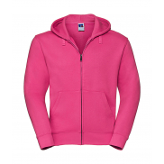 Męska bluza z kapturem na zamek Authentic - fuchsia