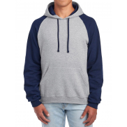 Bluza z kapturem NuBlend Colour Block Raglan - oxford / j. navy