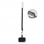 Opaska na nadgarstek z uchwytem na telefon komórkowy RPET - biały