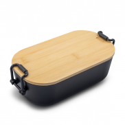 Pudełko śniadaniowe 900 ml | Loes - czarny