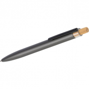 Zestaw piśmienniczy, długopis i pióro kulkowe - szary