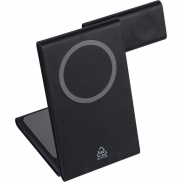 Magnetyczna ładowarka bezprzewodowa 3 w 1, 15W - czarny