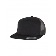 7-panelowa klasyczna czapka typu trucker - black/black