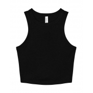 Tank Top Micro Rib Racer - solid black blend