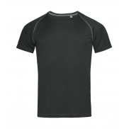 Męski T-shirt Active 140 Team Raglan - black opal