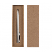 Metalowy długopis w pudełku Silvery, srebrny