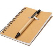 Notes A6 w linie z papieru z recyklingu z długopisem KEYSTONE - brązowy