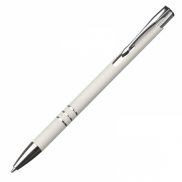 Długopis metalowy soft touch NEW JERSEY - biały