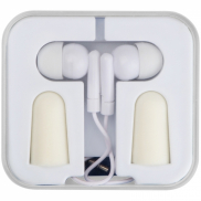 Zestaw podróżny słuchawki douszne i zatyczki NOISE - biały
