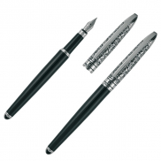 Zestaw piśmienny długopis i pióro wieczne JACQUES Pierre Cardin - czarny