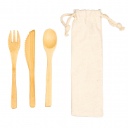 Sztućce bambusowe BONNEVILLE - beżowy