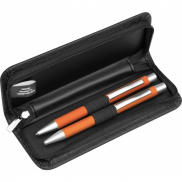 Zestaw piśmienny długopis i ołówek automatyczny soft touch UPPSALA - pomarańczowy