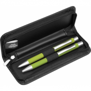 Zestaw piśmienny długopis i ołówek automatyczny soft touch UPPSALA - jasnozielony