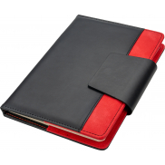 Notes A5 w linie z PU z recyklingu ASUNCION - czerwony