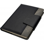 Notes A5 w linie z PU z recyklingu ASUNCION - ciemnoszary