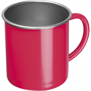 Kubek stalowy TREZZO 350 ml - czerwony