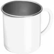 Kubek stalowy TREZZO 350 ml - biały