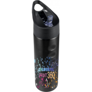Sportowa butelka ze stali nierdzewnej Trixie, czarny