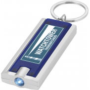 Brelok z latarką Castor, niebieski, szary