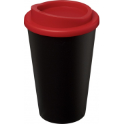 Kubek termiczny z serii Americano® o pojemności 350 ml, czarny, czerwony