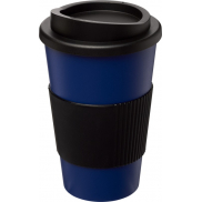 Kubek termiczny z serii Americano® o pojemności 350 ml z uchwytem, niebieski, czarny