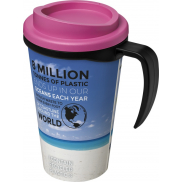 Kubek termiczny z serii Brite-Americano Grande o pojemności 350 ml, czarny, różowy