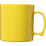 Kubek Standard wykonany z tworzywa sztucznego o pojemności 300 ml, żółty