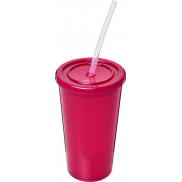 Kubek Stadium z podwójną ścianką o pojemności 350 ml, różowy