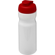 Bidon H2O Base® o pojemności 650 ml z wieczkiem zaciskowym, biały, czerwony