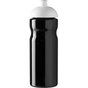 Bidon H2O Base® o pojemności 650 ml z wypukłym wieczkiem, czarny, biały