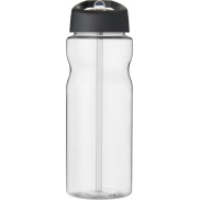 Bidon H2O Base® o pojemności 650 ml z wieczkiem z słomką, biały, czarny