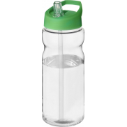 Bidon H2O Base® o pojemności 650 ml z wieczkiem z słomką, biały, zielony