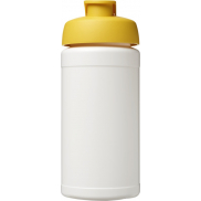 Bidon Baseline® Plus o pojemności 500 ml z wieczkiem zaciskowym, biały, żółty