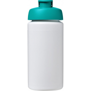 Bidon Baseline® Plus o pojemności 500 ml z wieczkiem zaciskowym i uchwytem, biały, niebieski