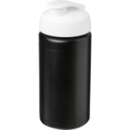 Bidon Baseline® Plus o pojemności 500 ml z wieczkiem zaciskowym i uchwytem, czarny, biały