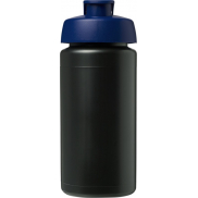 Bidon Baseline® Plus o pojemności 500 ml z wieczkiem zaciskowym i uchwytem, czarny, niebieski