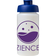 Bidon Baseline® Plus o pojemności 500 ml z wieczkiem zaciskowym i uchwytem, biały, niebieski