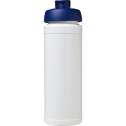 Bidon Baseline® Plus o pojemności 750 ml z wieczkiem zaciskowym i uchwytem, biały, niebieski