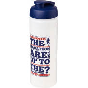 Bidon Baseline® Plus o pojemności 750 ml z wieczkiem zaciskowym i uchwytem, biały, niebieski