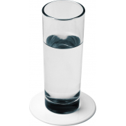 Podkładka okrągła Renzo wykonana z tworzywa sztucznego, biały