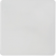 Podkładka kwadratowa Renzo wykonana z tworzywa sztucznego, biały