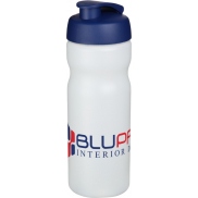 Bidon Baseline® Plus o pojemności 650 ml z otwieranym wieczkiem, biały, niebieski
