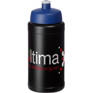Bidon Baseline® Plus o pojemności 500 ml z wieczkiem sportowym, czarny, niebieski