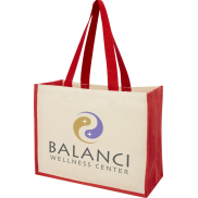 Torba z płótna 320 g/m² i juty Varai, czerwony