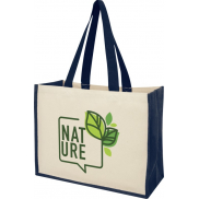 Torba z płótna 320 g/m² i juty Varai, niebieski