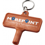 Klucz do odpowietrzania kaloryfera Largo wykonany z tworzywa sztucznego z brelokiem, czerwony