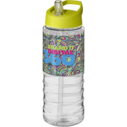 Bidon H2O Treble o pojemności 750 ml z wieczkiem z dzióbkiem, biały, zielony