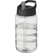 Bidon H2O Bop o pojemności 500 ml z wieczkiem z dzióbkiem, biały, czarny