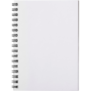 bialy z biala spirala, notatnik A6 , 50 stron, biały, czarny