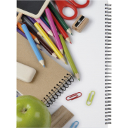 Zeszyt w formacie A4 Wire-o w twardej okładce, biały, czarny